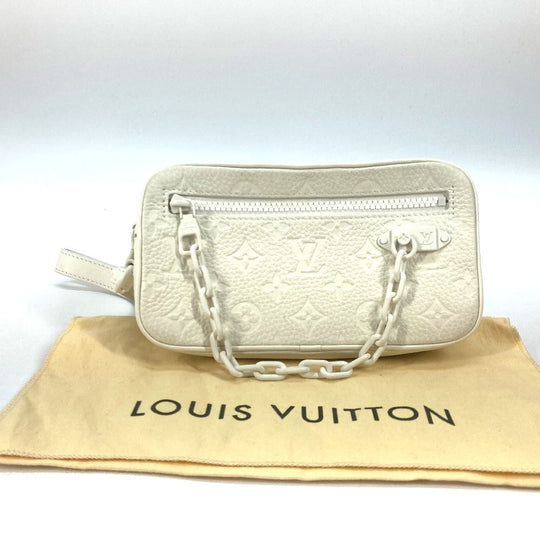 LOUIS VUITTON Clutch bag M53551  Monogram Ann Platt Leather white Monogram Ann Platt Pochette Volga Women Used Authentic