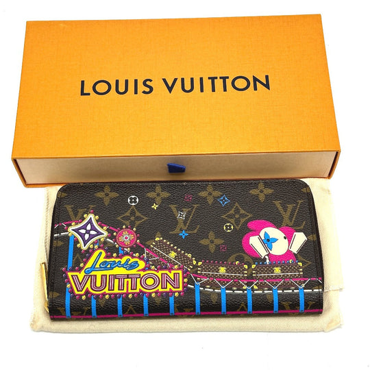 LOUIS VUITTON Long Wallet Purse M69750 Monogram canvas Brown 2020 Monogram Vivienne Amusement Park Zippy wallet Women Used Authentic