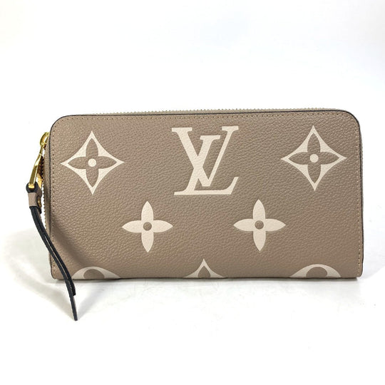 LOUIS VUITTON Long Wallet Purse M69794 Monogram Ann Platt Leather beige Monogram Ann Platt Zippy wallet Women Used Authentic