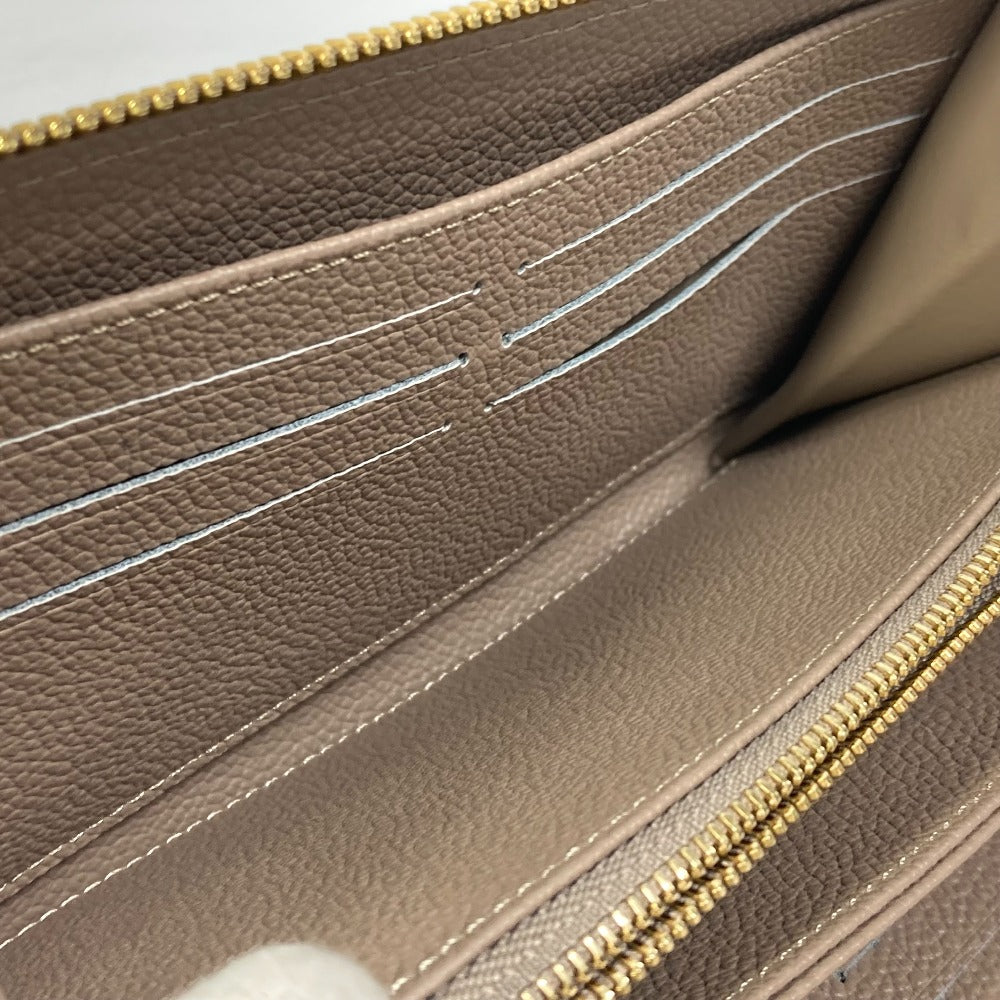 LOUIS VUITTON Long Wallet Purse M69794 Monogram Ann Platt Leather beige Monogram Ann Platt Zippy wallet Women Used Authentic