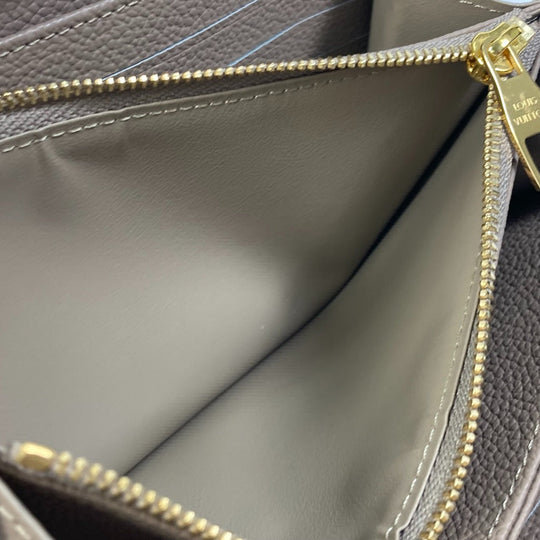 LOUIS VUITTON Long Wallet Purse M69794 Monogram Ann Platt Leather beige Monogram Ann Platt Zippy wallet Women Used Authentic