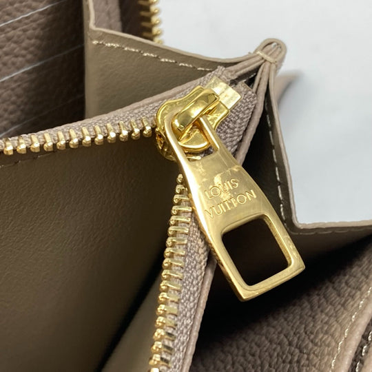 LOUIS VUITTON Long Wallet Purse M69794 Monogram Ann Platt Leather beige Monogram Ann Platt Zippy wallet Women Used Authentic