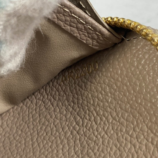 LOUIS VUITTON Long Wallet Purse M69794 Monogram Ann Platt Leather beige Monogram Ann Platt Zippy wallet Women Used Authentic