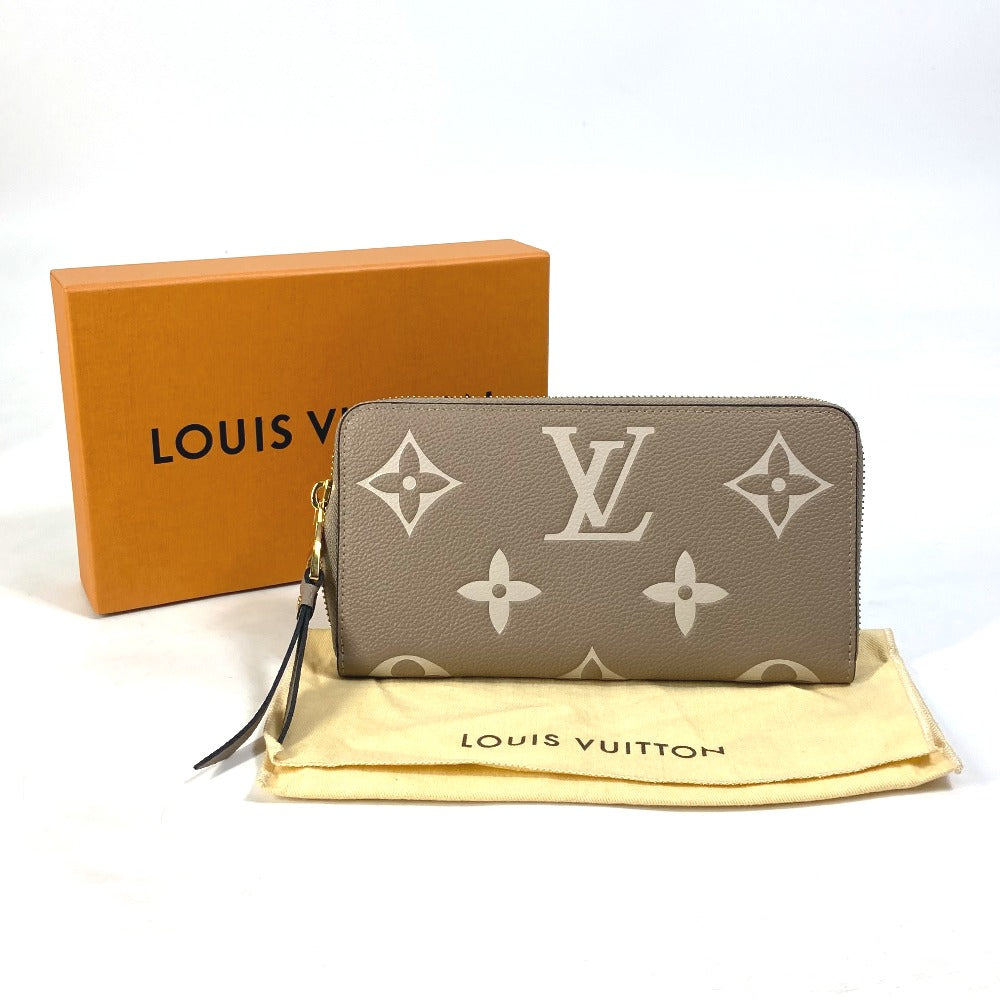 LOUIS VUITTON Long Wallet Purse M69794 Monogram Ann Platt Leather beige Monogram Ann Platt Zippy wallet Women Used Authentic