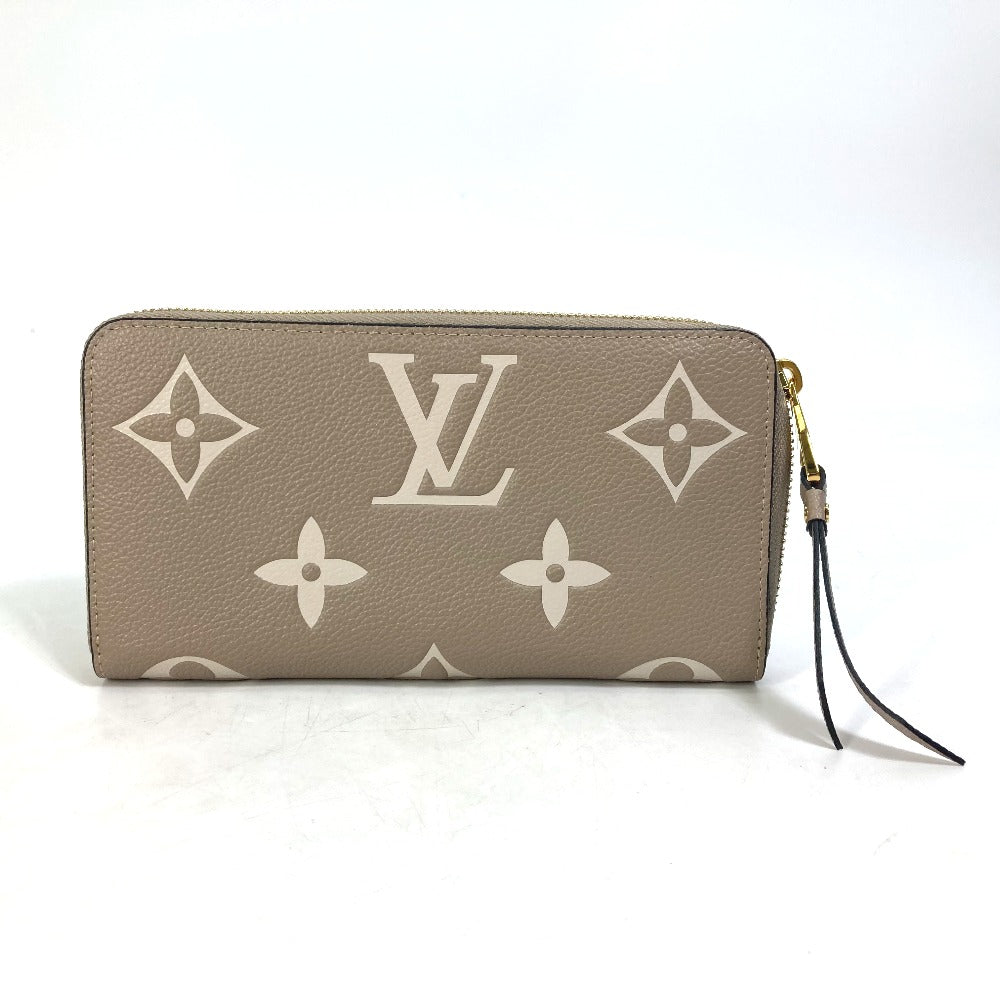 LOUIS VUITTON Long Wallet Purse M69794 Monogram Ann Platt Leather beige Monogram Ann Platt Zippy wallet Women Used Authentic