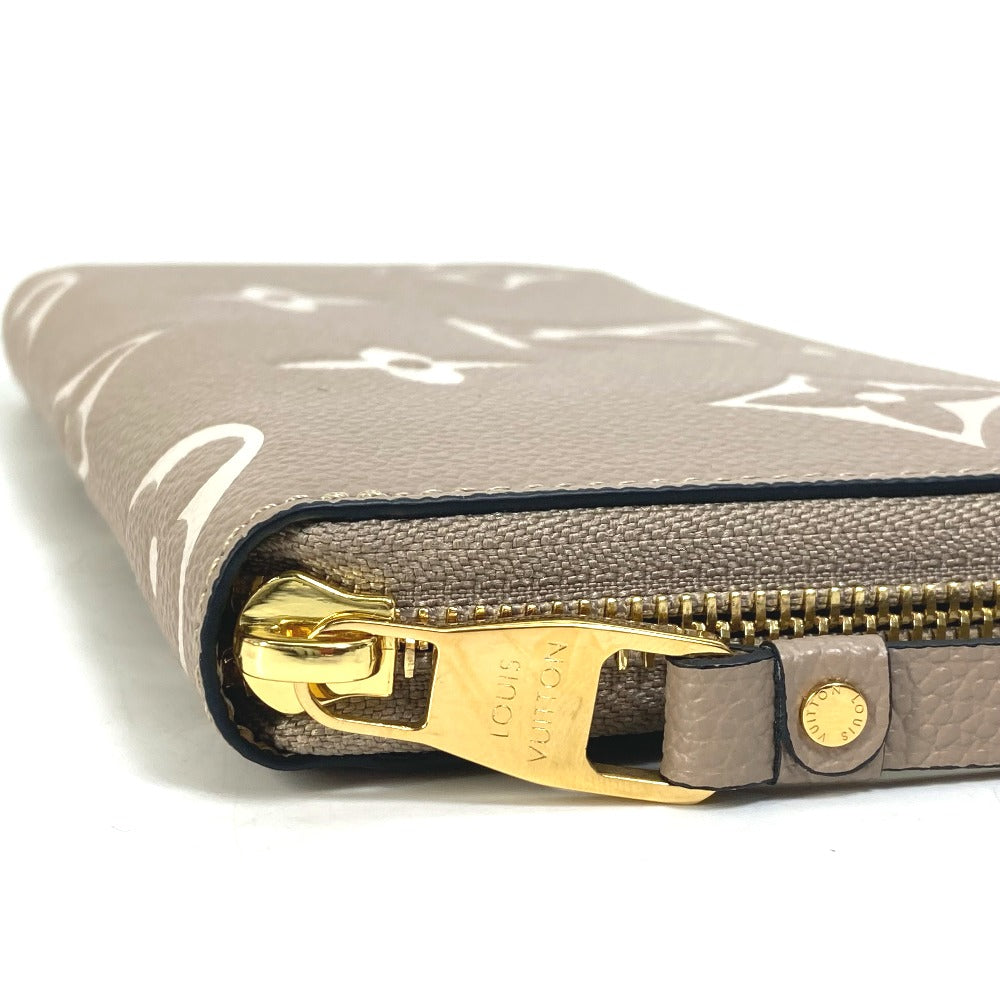 LOUIS VUITTON Long Wallet Purse M69794 Monogram Ann Platt Leather beige Monogram Ann Platt Zippy wallet Women Used Authentic