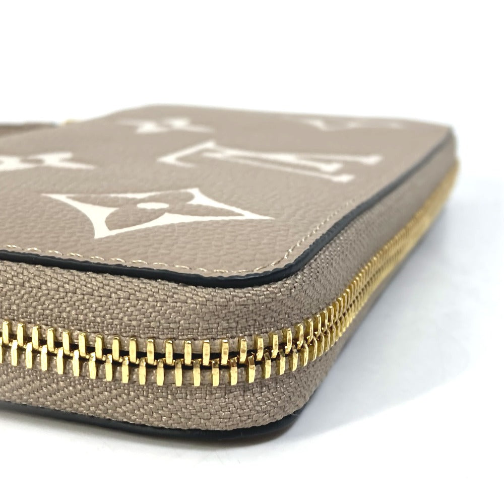 LOUIS VUITTON Long Wallet Purse M69794 Monogram Ann Platt Leather beige Monogram Ann Platt Zippy wallet Women Used Authentic