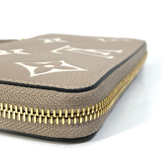 LOUIS VUITTON Long Wallet Purse M69794 Monogram Ann Platt Leather beige Monogram Ann Platt Zippy wallet Women Used Authentic