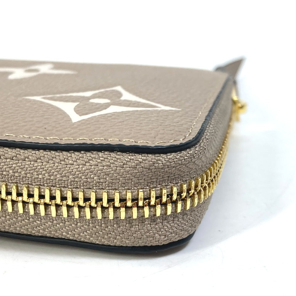 LOUIS VUITTON Long Wallet Purse M69794 Monogram Ann Platt Leather beige Monogram Ann Platt Zippy wallet Women Used Authentic