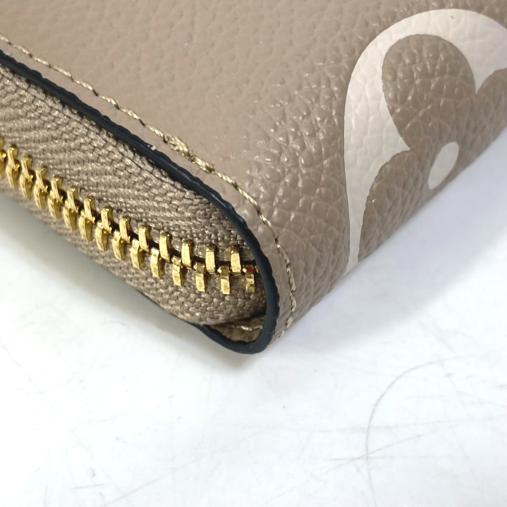 LOUIS VUITTON Long Wallet Purse M69794 Monogram Ann Platt Leather beige Monogram Ann Platt Zippy wallet Women Used Authentic