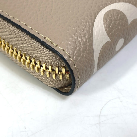 LOUIS VUITTON Long Wallet Purse M69794 Monogram Ann Platt Leather beige Monogram Ann Platt Zippy wallet Women Used Authentic