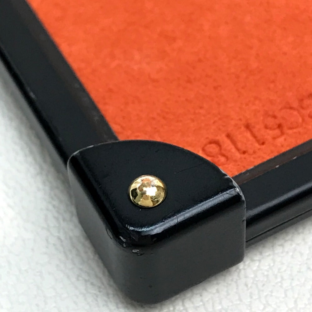 LOUIS VUITTON iPhone case M63891 Monogram canvas Black x orange Transformed monogram Eye Trunk Catgram Women Used Authentic