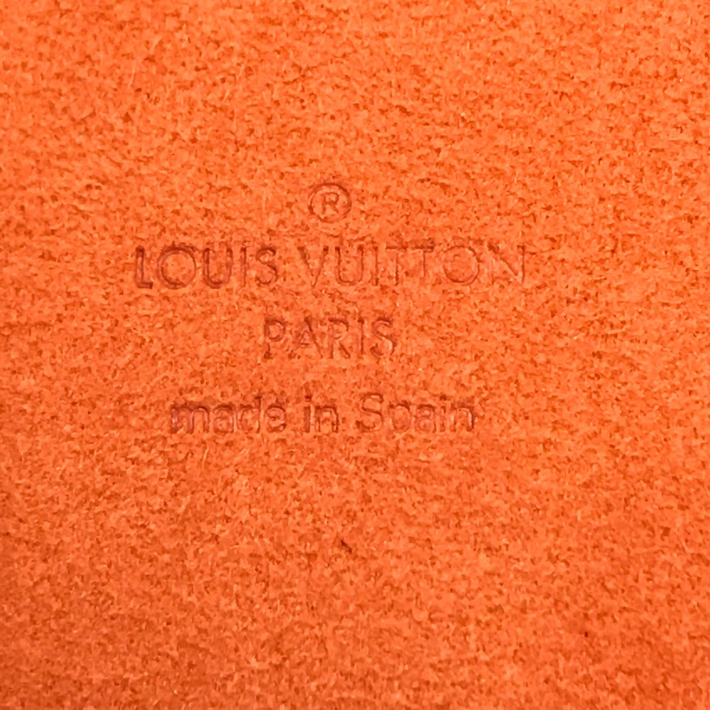 LOUIS VUITTON iPhone case M63891 Monogram canvas Black x orange Transformed monogram Eye Trunk Catgram Women Used Authentic