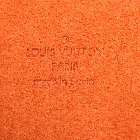 LOUIS VUITTON iPhone case M63891 Monogram canvas Black x orange Transformed monogram Eye Trunk Catgram Women Used Authentic