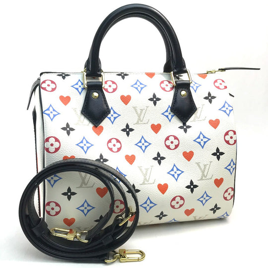 LOUIS VUITTON Handbag M57466 Monogram canvas White x Multicolor Monogram multi Speedy bandouliere 25 Women Used Authentic