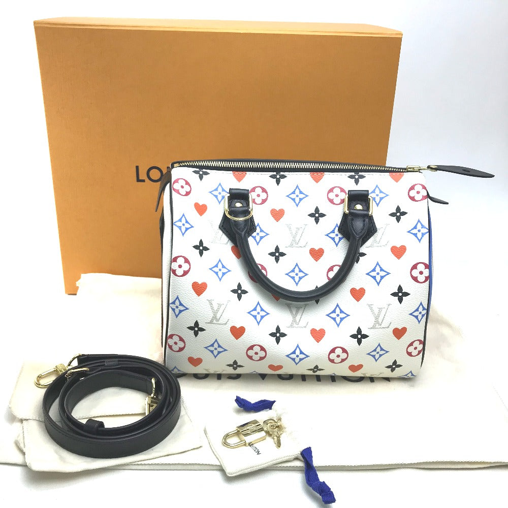 LOUIS VUITTON Handbag M57466 Monogram canvas White x Multicolor Monogram multi Speedy bandouliere 25 Women Used Authentic