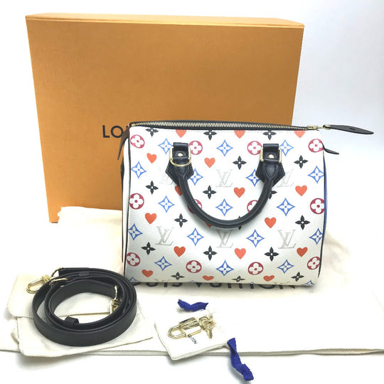 LOUIS VUITTON Handbag M57466 Monogram canvas White x Multicolor Monogram multi Speedy bandouliere 25 Women Used Authentic