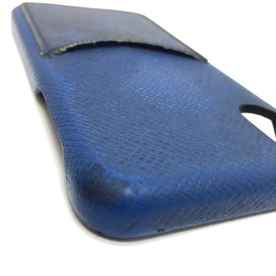 LOUIS VUITTON iPhone case M67680 Taiga Leather, Monogram Canvas blue Taigalama IPHONE / Bumper XS mens(Unisex) Used Authentic