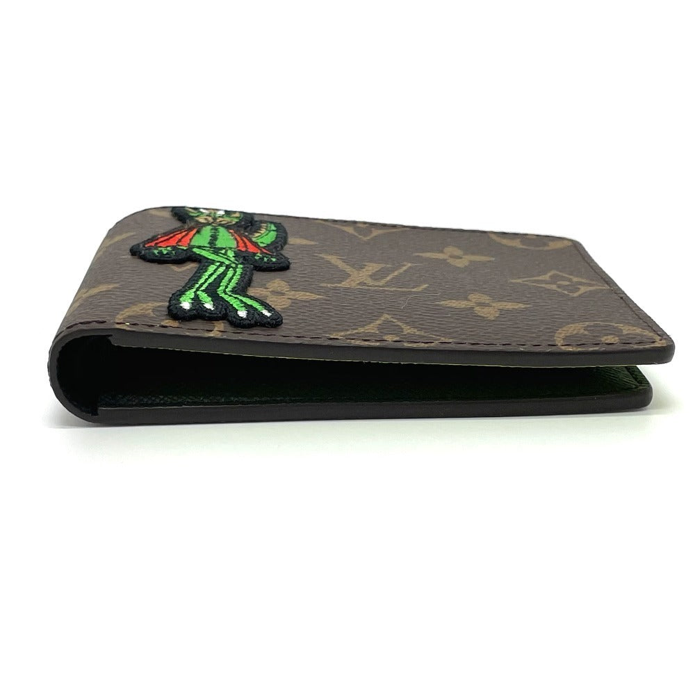 LOUIS VUITTON Folded wallet Monogram canvas Brown Animal Monogram Portefeuille Slender NM mens Used Authentic