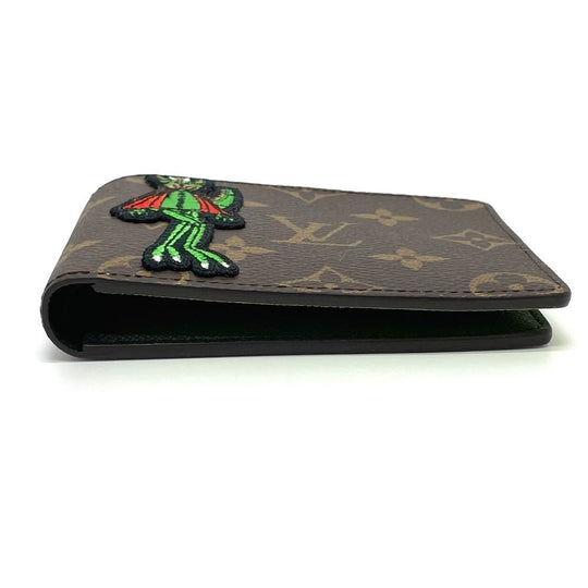 LOUIS VUITTON Folded wallet Monogram canvas Brown Animal Monogram Portefeuille Slender NM mens Used Authentic