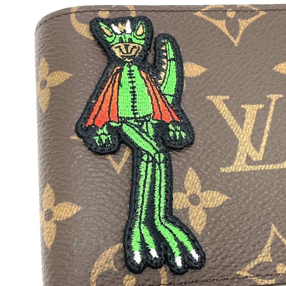 LOUIS VUITTON Folded wallet M80156 Monogram canvas Brown Animal Monogram Wallet mens Used Authentic