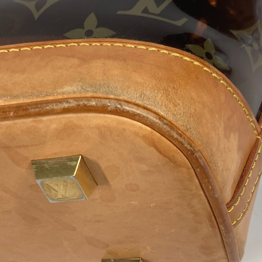 LOUIS VUITTON Tote Bag M92501 Plastics Brown Monogram Plastics Cabas Ambre MM Women Used Authentic