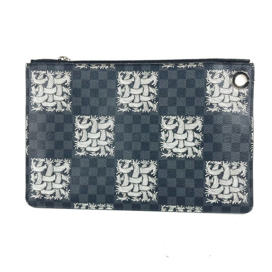 LOUIS VUITTON Clutch bag N61231 Damier Grafitto Canvas black Damier Grafitte Pochette Jules PM mens Used Authentic