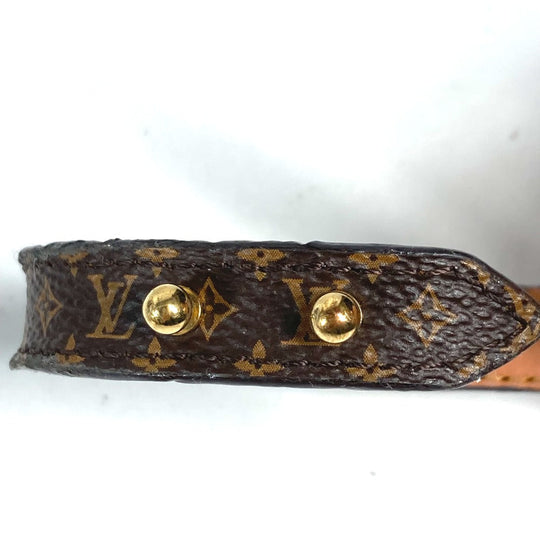 LOUIS VUITTON bracelet M6042F Monogram canvas Brown Monogram Bracelet Essential V Women 17 Used Authentic