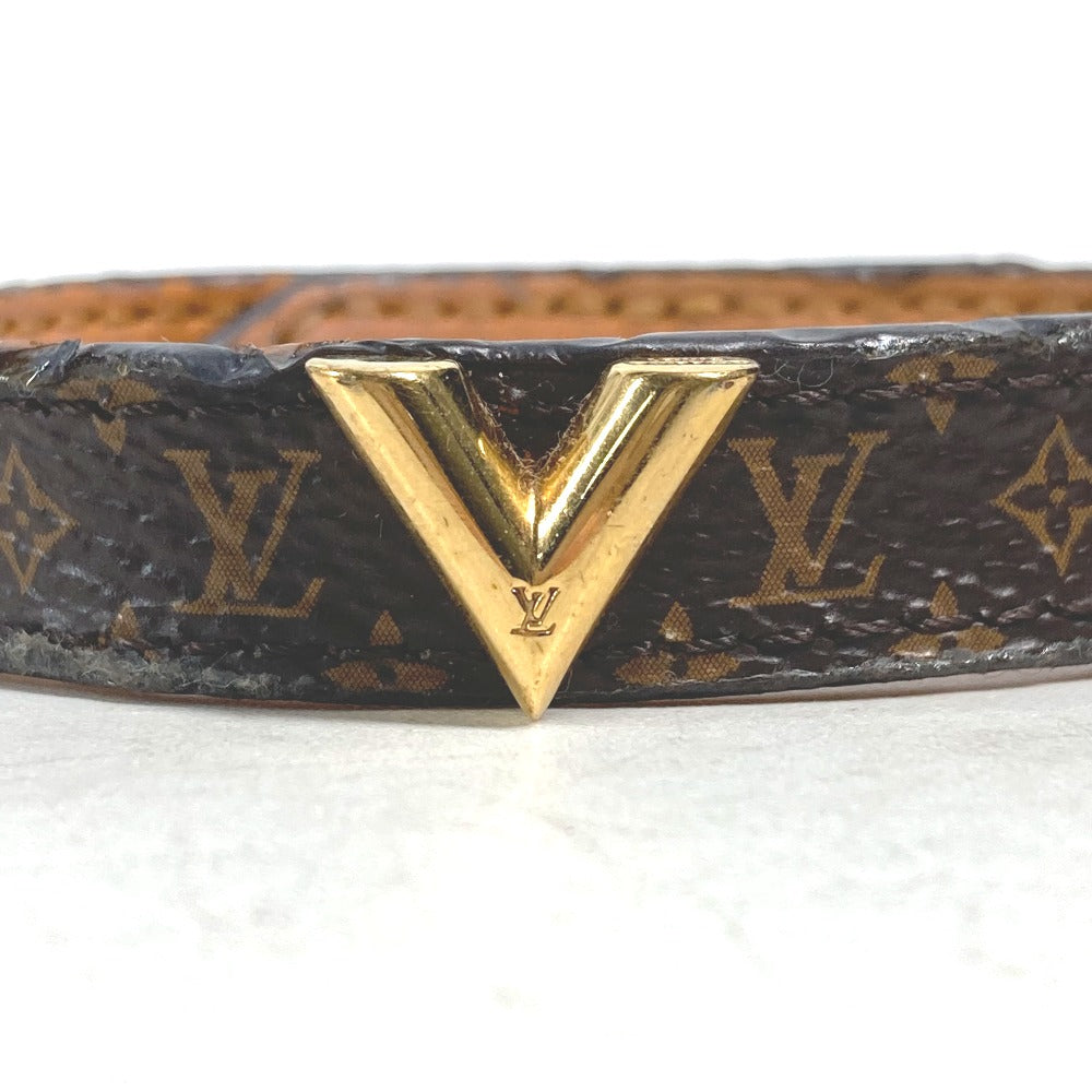 LOUIS VUITTON bracelet M6042F Monogram canvas Brown Monogram Bracelet Essential V Women 17 Used Authentic