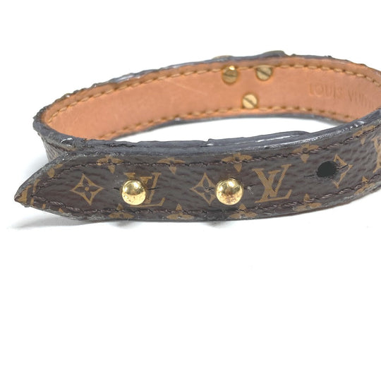LOUIS VUITTON bracelet M6042F Monogram canvas Brown Monogram Bracelet Essential V Women 17 Used Authentic