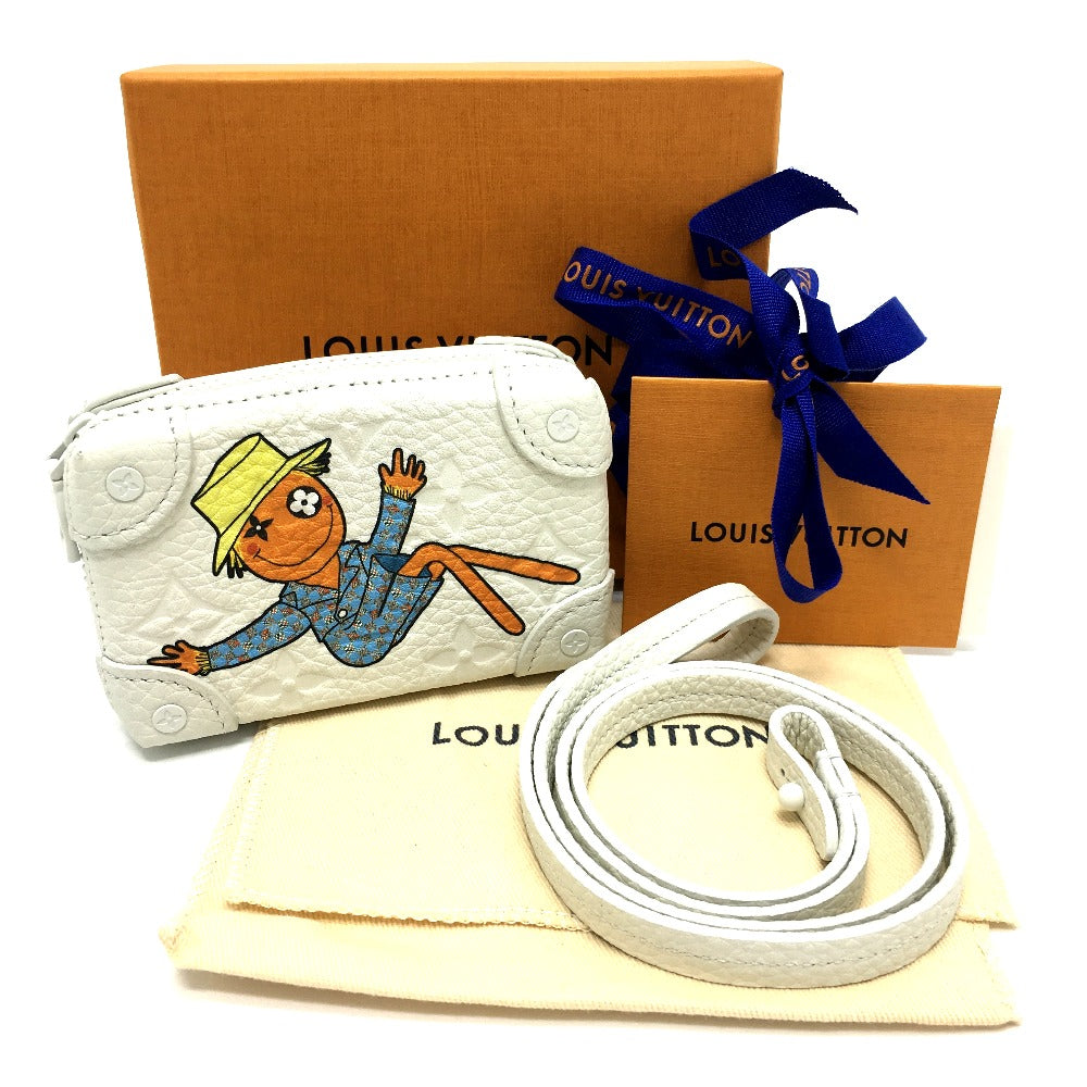LOUIS VUITTON Trifold wallet M80209 Taurillon Clemence Leather white Monogram LV friend print unisex(Unisex) Used Authentic