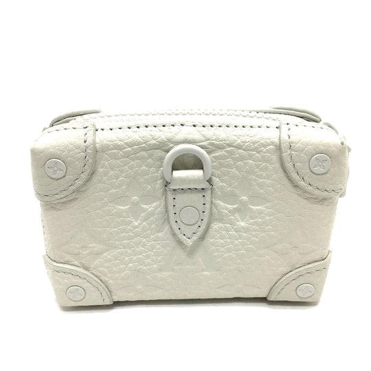 LOUIS VUITTON Trifold wallet M80209 Taurillon Clemence Leather white Monogram LV friend print unisex(Unisex) Used Authentic