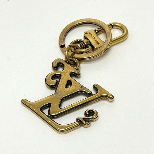 LOUIS VUITTON key ring MP2715 metal gold NIGO collaboration Porto Cle Squared LV mens Used Authentic