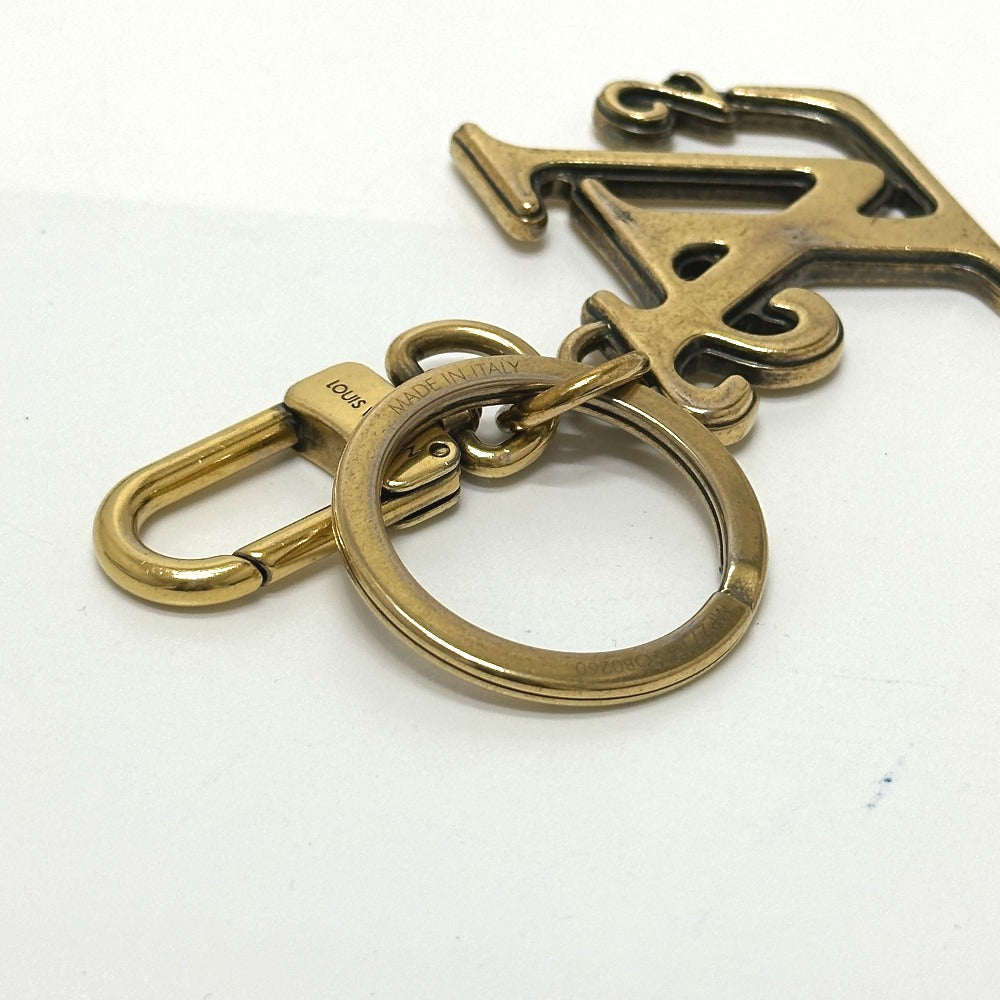 LOUIS VUITTON key ring MP2715 metal gold NIGO collaboration Porto Cle Squared LV mens Used Authentic