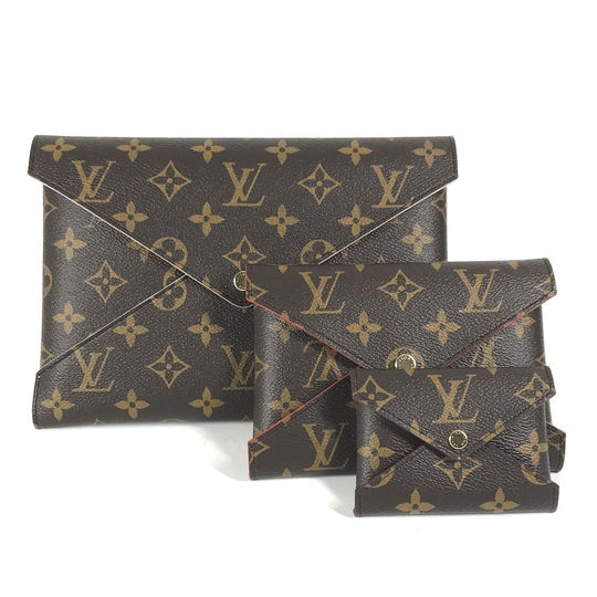 LOUIS VUITTON Clutch bag M62034 Monogram canvas Brown Monogram Pochette Kirigami Women Used Authentic