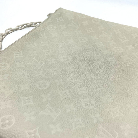 LOUIS VUITTON Clutch bag M67462 Taurillon Clemence white Taurillon Clemence Monogram Pochette A4 mens Used Authentic