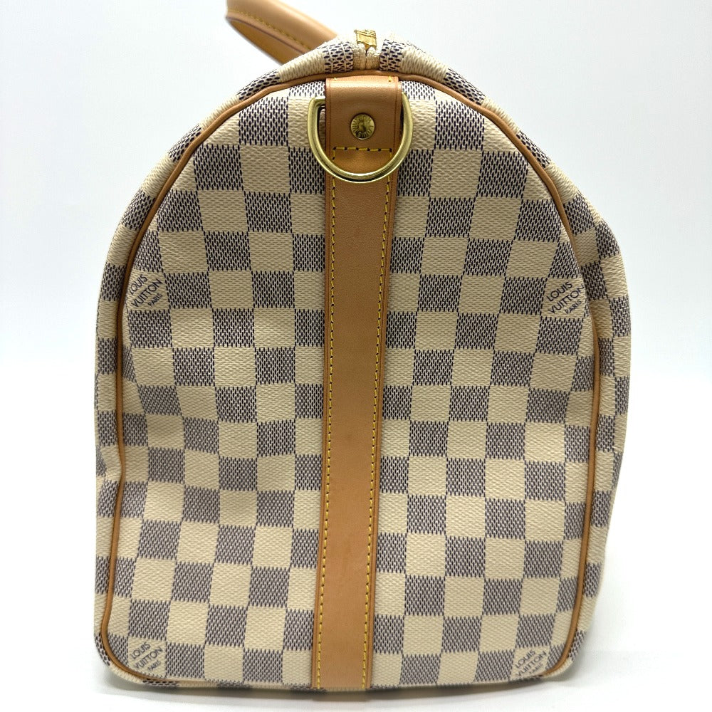 LOUIS VUITTON Boston Duffel bag N48223 Damier Azur Canvas white Damier Azur Keepall bandouliere 45 Women Used Authentic