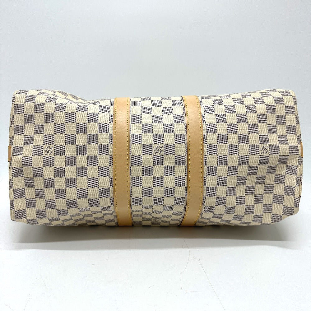 LOUIS VUITTON Boston Duffel bag N48223 Damier Azur Canvas white Damier Azur Keepall bandouliere 45 Women Used Authentic