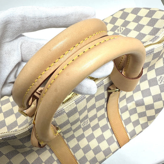 LOUIS VUITTON Boston Duffel bag N48223 Damier Azur Canvas white Damier Azur Keepall bandouliere 45 Women Used Authentic