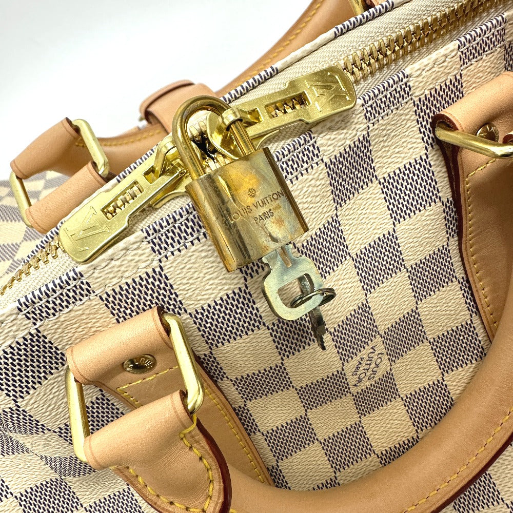 LOUIS VUITTON Boston Duffel bag N48223 Damier Azur Canvas white Damier Azur Keepall bandouliere 45 Women Used Authentic