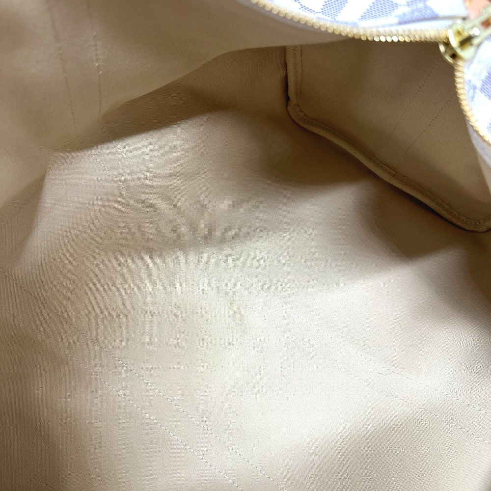LOUIS VUITTON Boston Duffel bag N48223 Damier Azur Canvas white Damier Azur Keepall bandouliere 45 Women Used Authentic