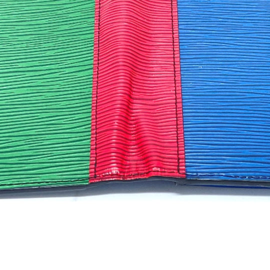 LOUIS VUITTON Long Wallet Purse M68718 Epi Leather Blue x red x green Epi Portefeuille Brother NM Women(Unisex) Used Authentic