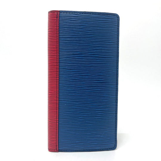 LOUIS VUITTON Long Wallet Purse M68718 Epi Leather Blue x red x green Epi Portefeuille Brother NM Women(Unisex) Used Authentic