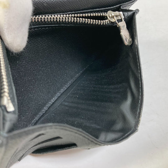 LOUIS VUITTON Long Wallet Purse N40415 PVC, Leather, Damier Graphite Canvas black Portefeuille Blaza NM mens Used Authentic