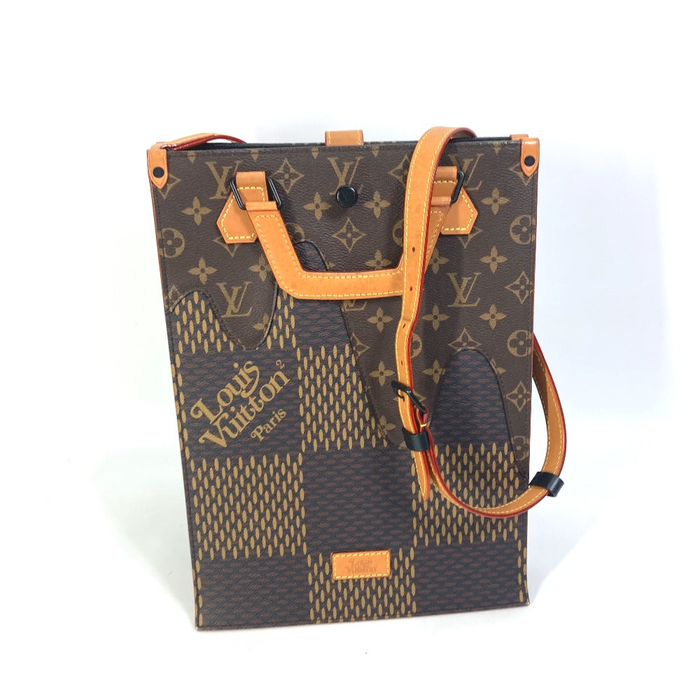LOUIS VUITTON Tote Bag N40355 Damier canvas Brown Damier Giant NIGO collaboration Mini tote mens Used Authentic