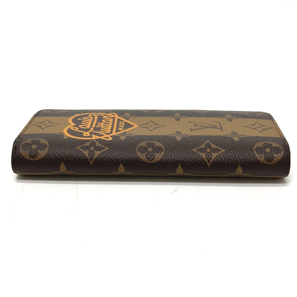 LOUIS VUITTON Long Wallet Purse M81008  Monogram canvas Brown Monogram NIGO collaboration Portefeuille Brazza mens Used Authentic