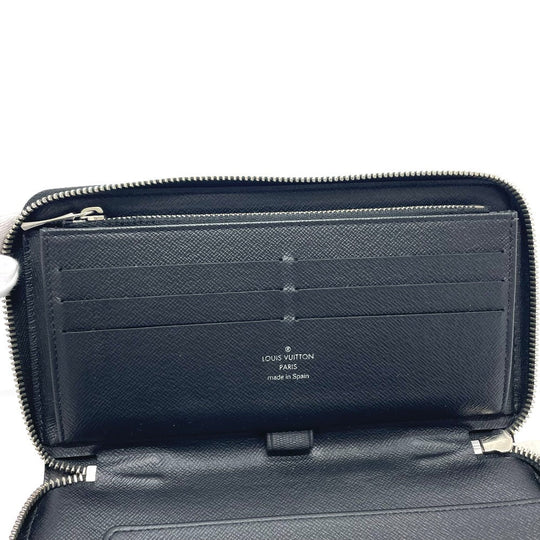LOUIS VUITTON Long Wallet Purse N41683 Damier Grafitto Canvas Black x blue Damier Grafitte Christopher nemes mens Used Authentic