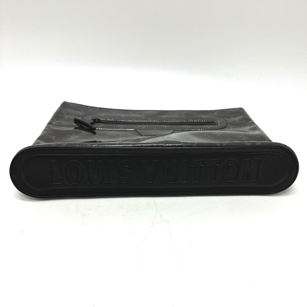 LOUIS VUITTON Clutch bag M63373 Plastics black Monogram Eclipse Glaze Pochette Cosmos mens Used Authentic