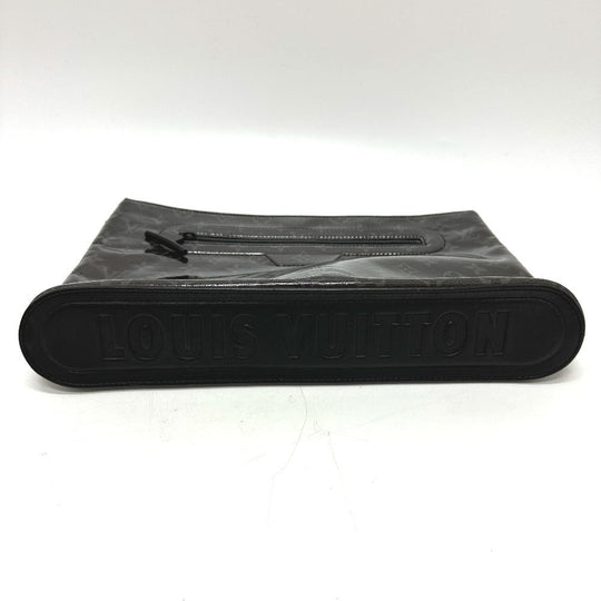 LOUIS VUITTON Clutch bag M63373 Plastics black Monogram Eclipse Glaze Pochette Cosmos mens Used Authentic