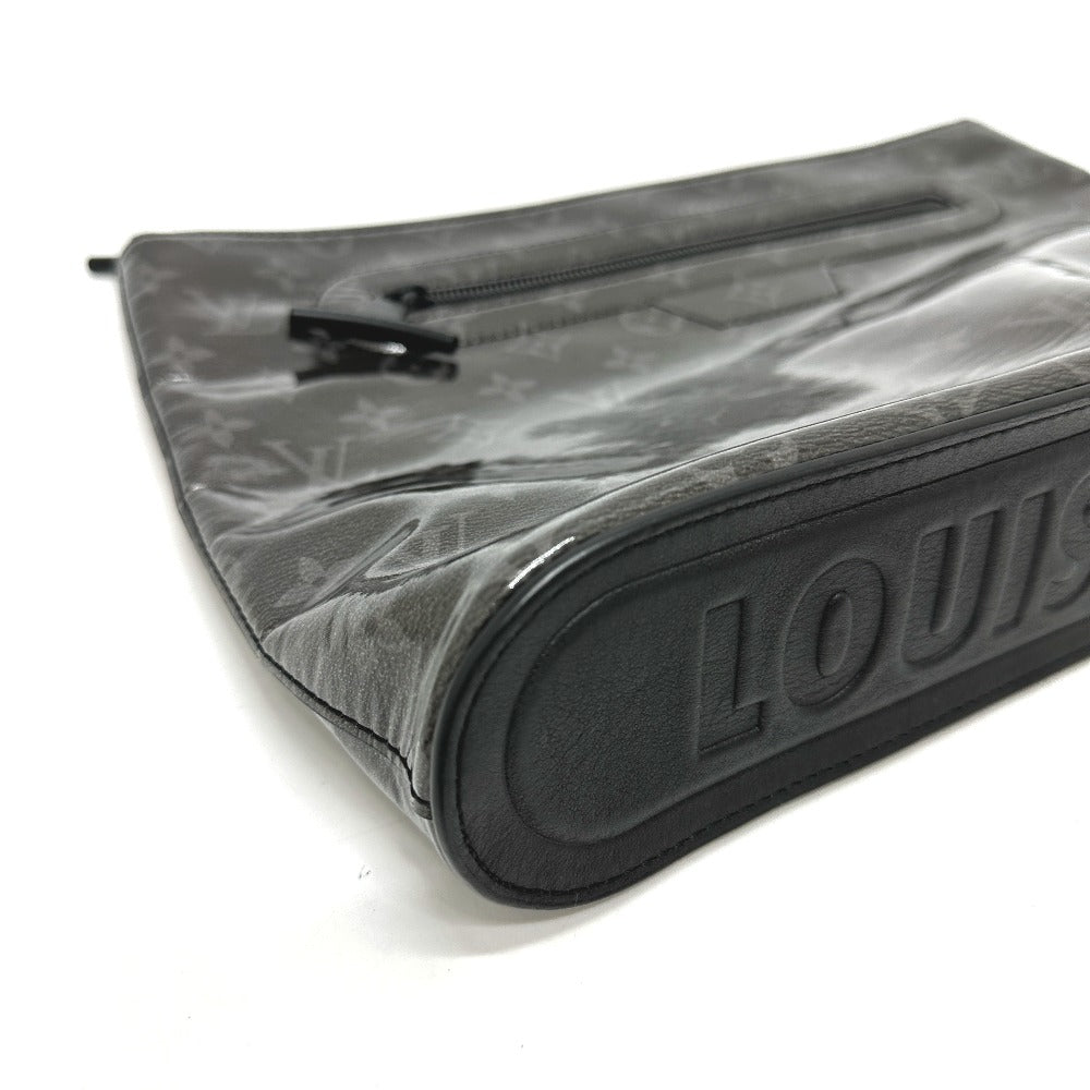 LOUIS VUITTON Clutch bag M63373 Plastics black Monogram Eclipse Glaze Pochette Cosmos mens Used Authentic